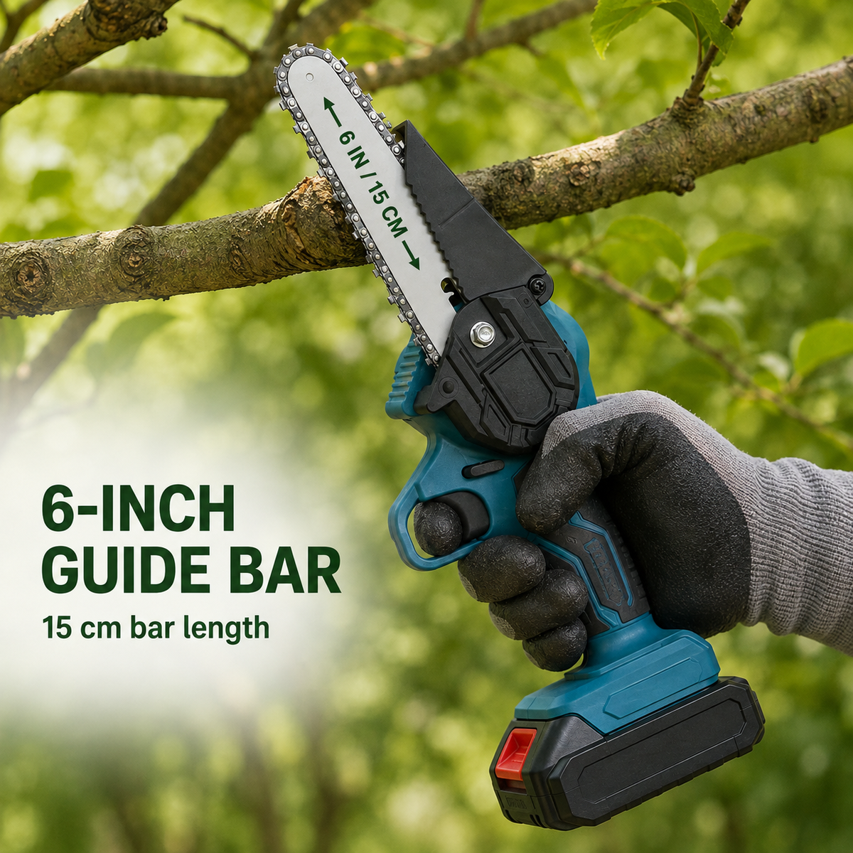 Miveo® 6" Cordless Mini Chainsaw (2 Batteries Included)